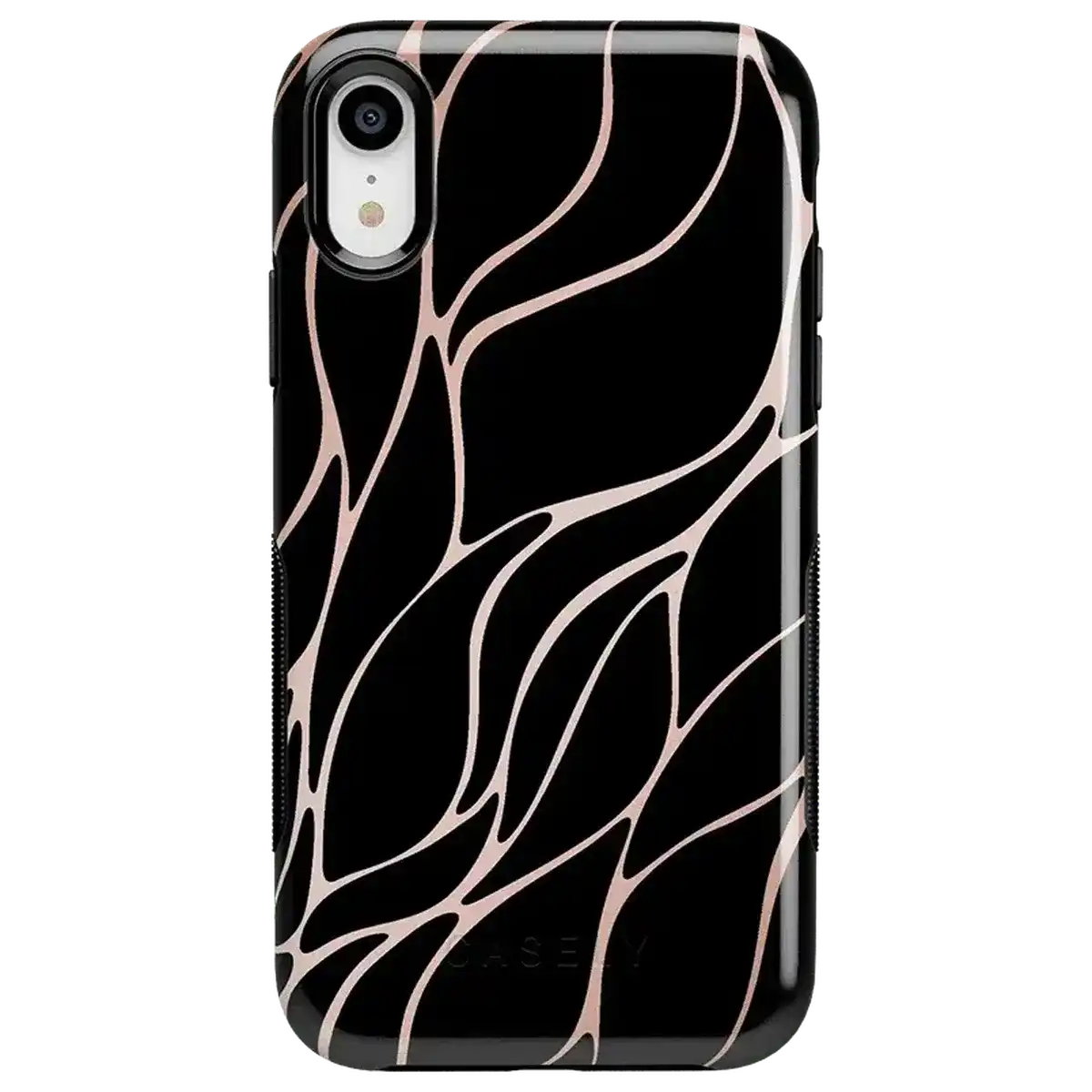 Midnight Ride | Black and Gold Metallic Waves Case