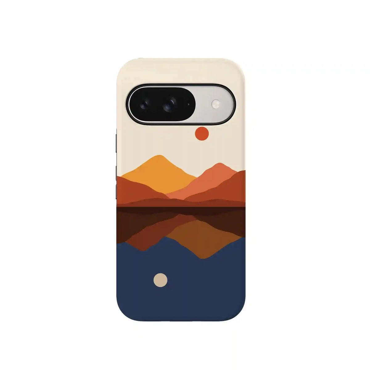 Opposites Attract | Day & Night Colorblock Mountains Google Pixel Case