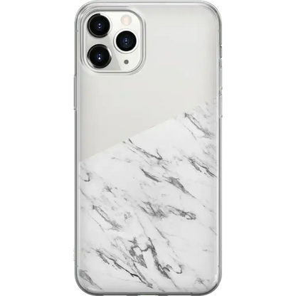 Let's Split | Half White Clear Marble Case