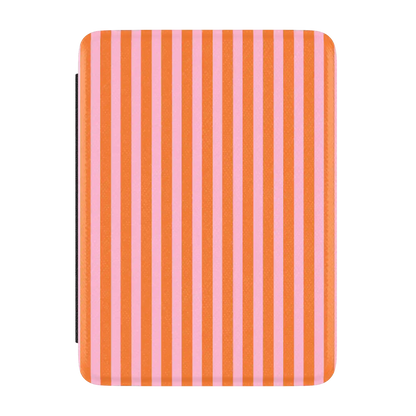 Perfect Stripes | Orange & Pink Stripes Kindle Case