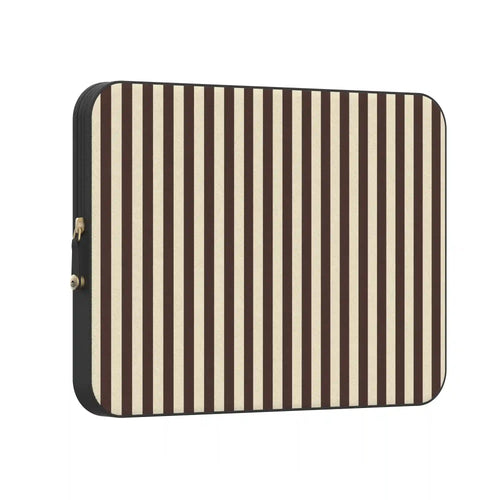 S'more Stripes | Brown Striped Laptop Case