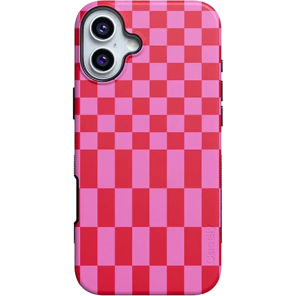 Vibe Check | Pink Checkerboard Case