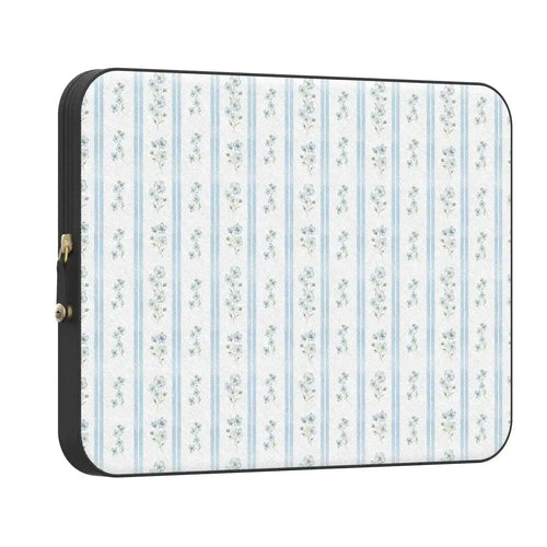 Cottage Stripe | Blue Floral Laptop Case