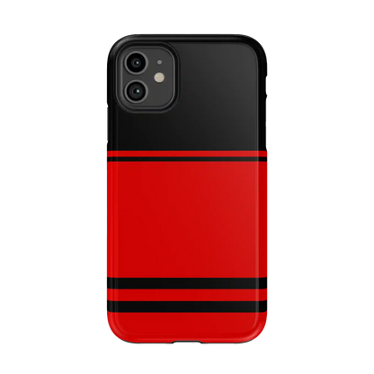 Storm Warning | Black & Red Stripes Case