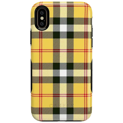 As if! | Yellow Plaid iPhone Case
