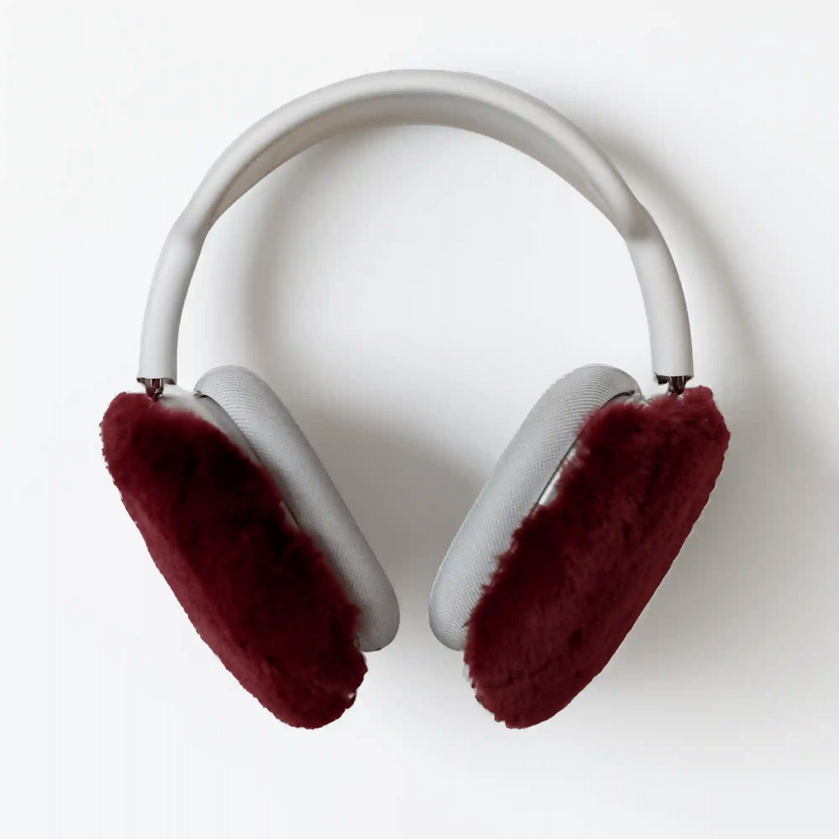 Dark Red Fluffy Earmuffs | AirPods Max Case