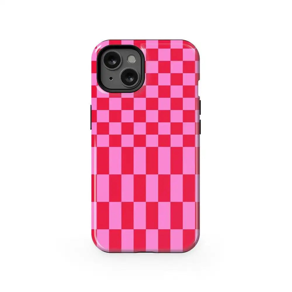 Vibe Check | Pink Checkerboard Case