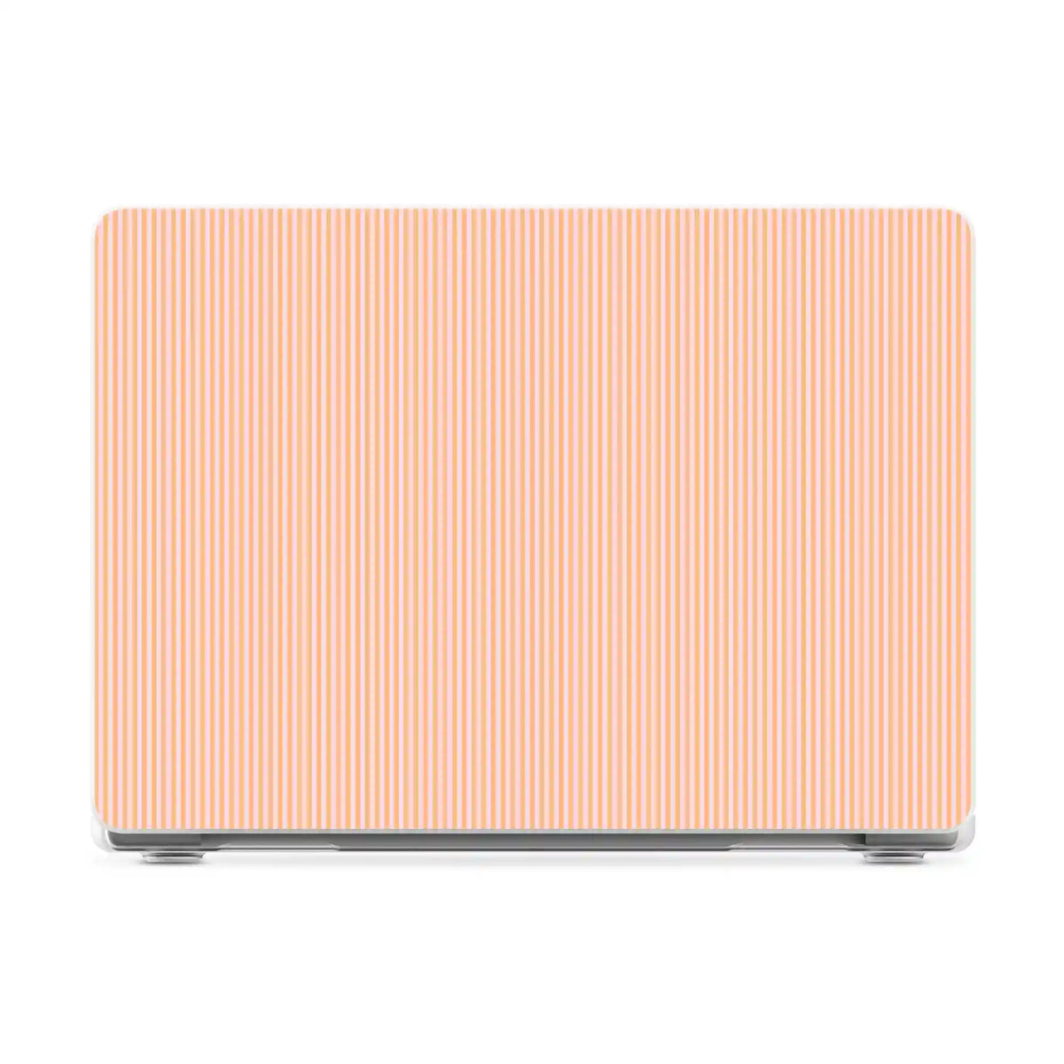 Stripes and the City | Orange & Pink Pinstripe Laptop Shell