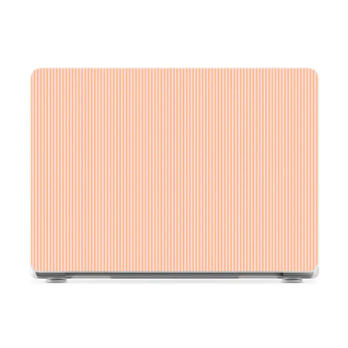 Stripes and the City | Orange & Pink Pinstripe Laptop Shell