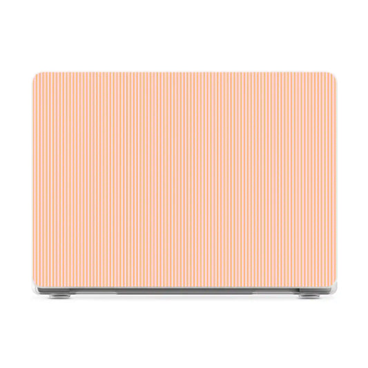 Stripes and the City | Orange & Pink Pinstripe Laptop Shell