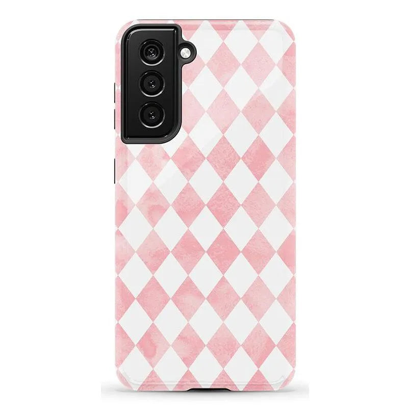 Queen of Diamonds | Pink Watercolor Case