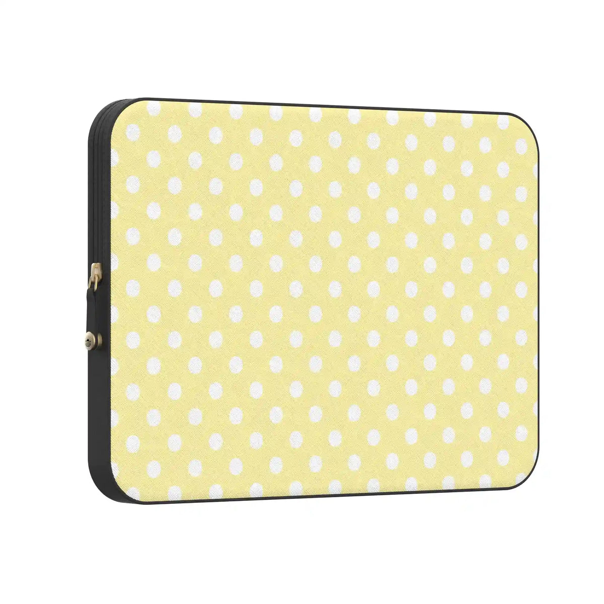 Spotted in SoHo | Yellow Polka Dot Laptop Case