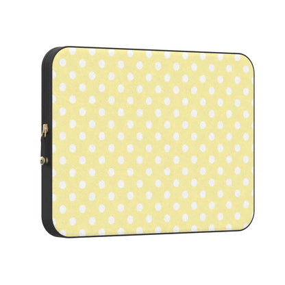 Spotted in SoHo | Yellow Polka Dot Laptop Case