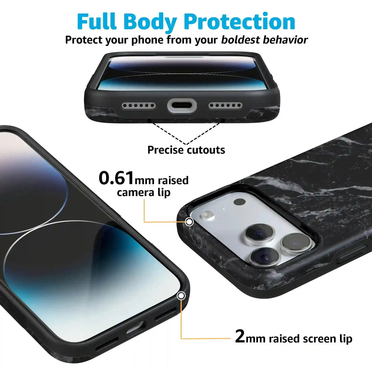 Black Pearl | Classic Black Marble Case