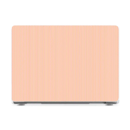 Stripes and the City | Orange & Pink Pinstripe Laptop Shell